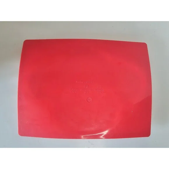 Nuby Monkey Suction Divided Silicone Baby Toddler Plate Placemat Red - Picture 3 of 4